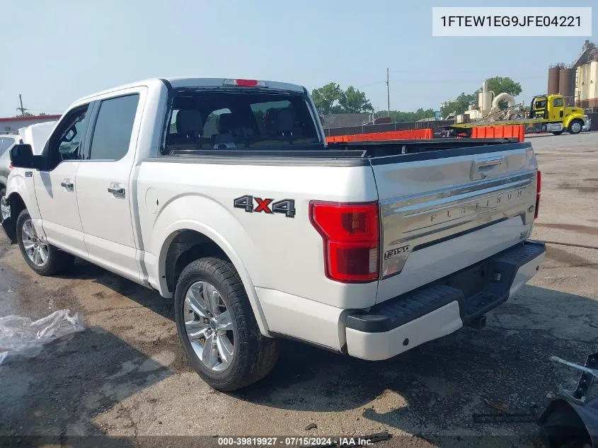 1FTEW1EG9JFE04221 2018 Ford F-150 Platinum