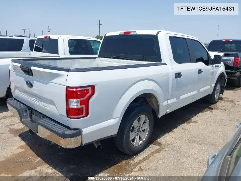 2018 Ford F-150 Xl VIN: 1FTEW1CB9JFA16431 Lot: 39826369