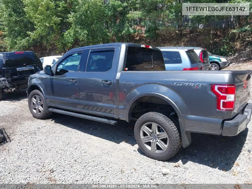 2018 Ford F-150 Xlt VIN: 1FTEW1EG0JFE63142 Lot: 39834351