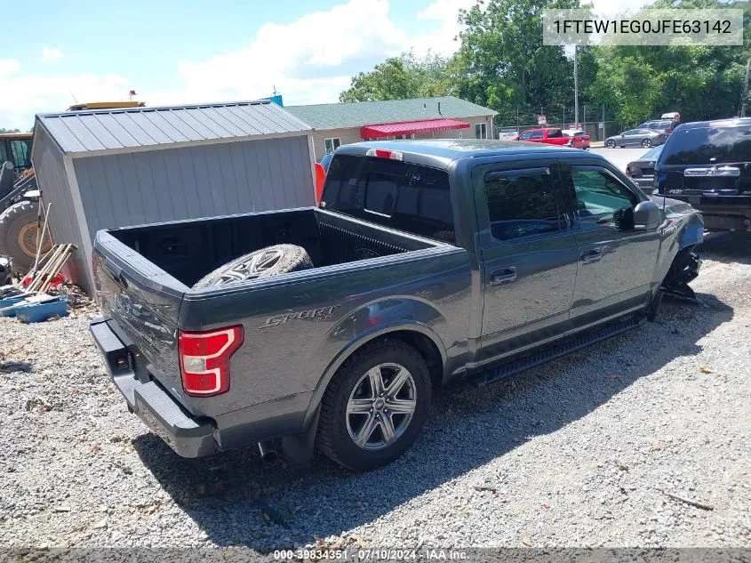 2018 Ford F-150 Xlt VIN: 1FTEW1EG0JFE63142 Lot: 39834351