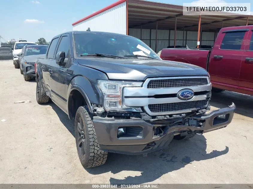 1FTEW1EG0JFD33703 2018 Ford F-150 Platinum