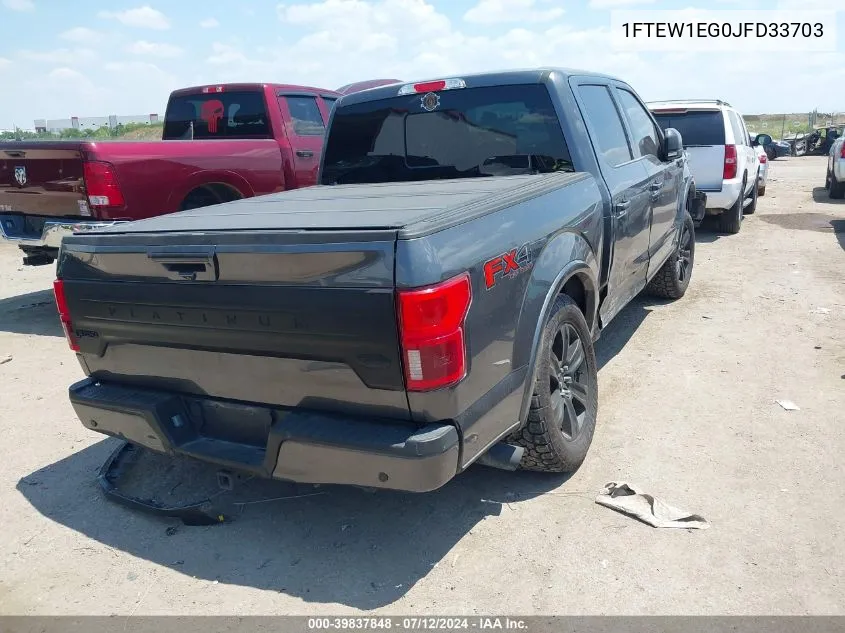 1FTEW1EG0JFD33703 2018 Ford F-150 Platinum