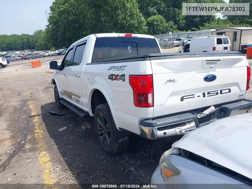 1FTEW1EP6JFA75302 2018 Ford F-150 Lariat