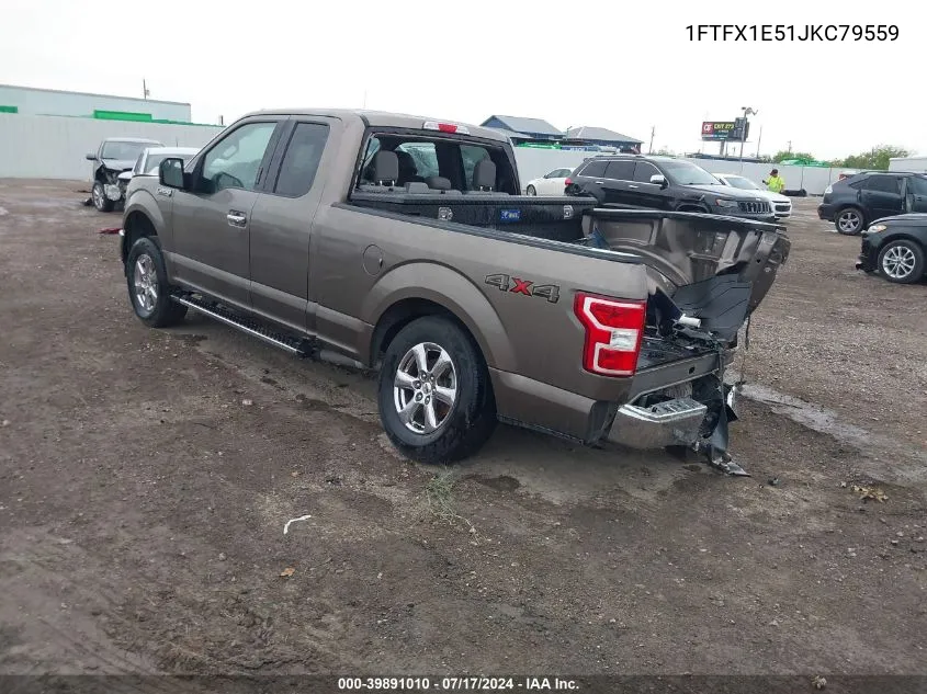 1FTFX1E51JKC79559 2018 Ford F-150 Xlt