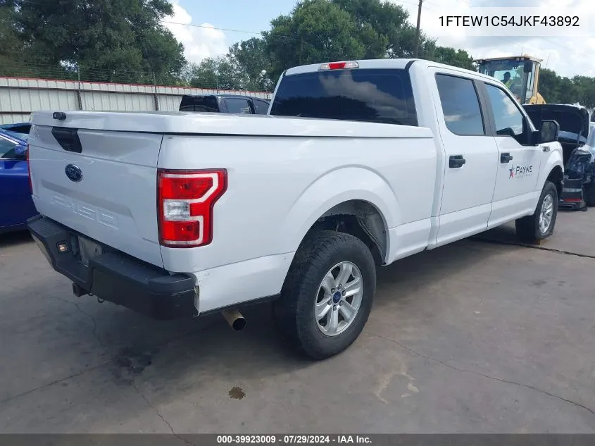 2018 Ford F-150 Xl VIN: 1FTEW1C54JKF43892 Lot: 39923009