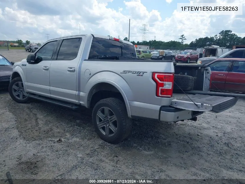 1FTEW1E50JFE58263 2018 Ford F-150 Xlt