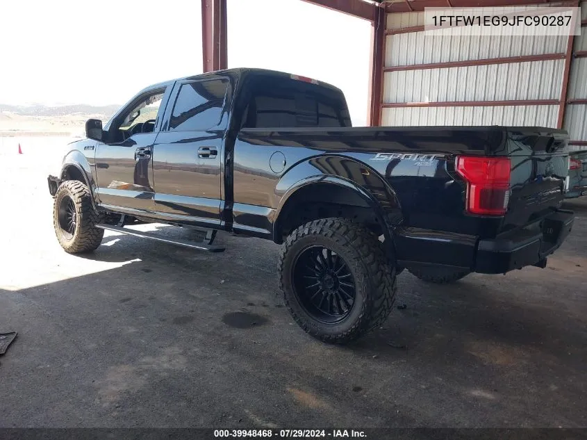 1FTFW1EG9JFC90287 2018 Ford F-150 Lariat