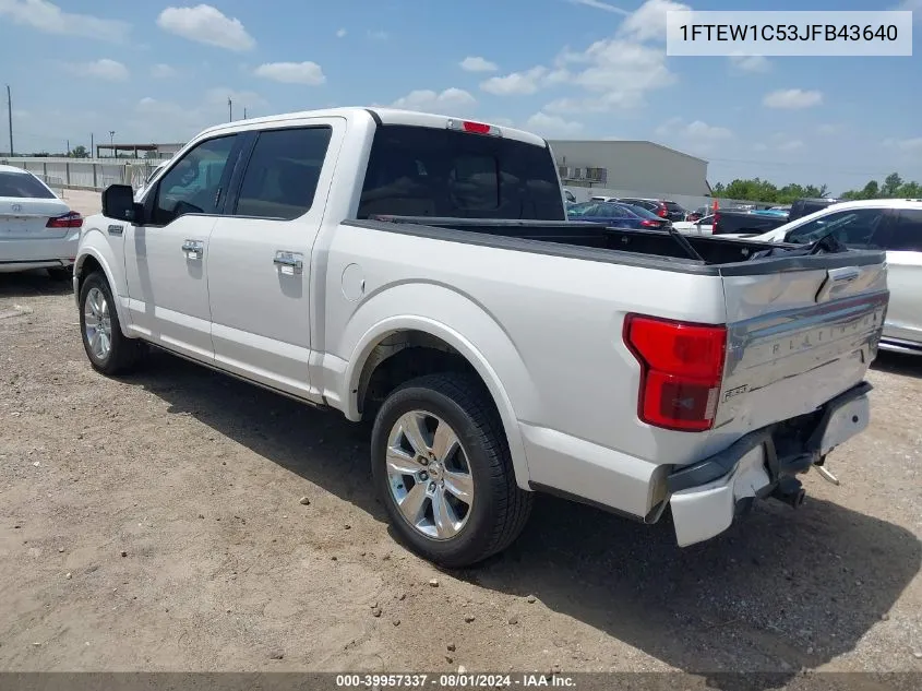 1FTEW1C53JFB43640 2018 Ford F-150 Platinum