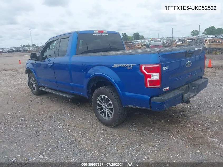 1FTFX1E54JKD52522 2018 Ford F-150 Xlt