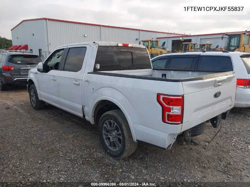 2018 Ford F-150 Lariat VIN: 1FTEW1CPXJKF55837 Lot: 39966398