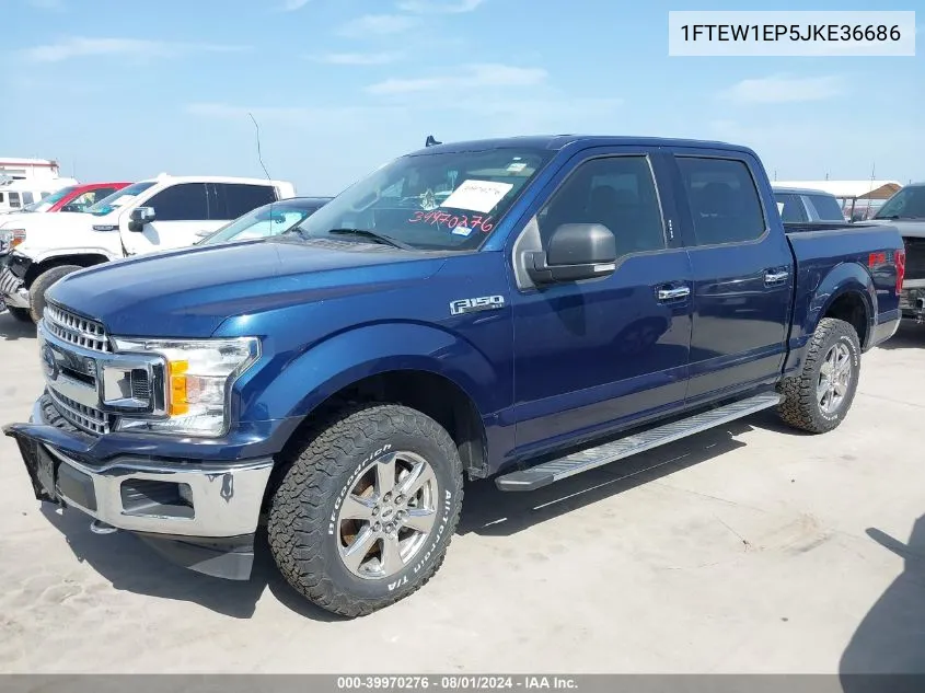 2018 Ford F-150 Xlt VIN: 1FTEW1EP5JKE36686 Lot: 39970276