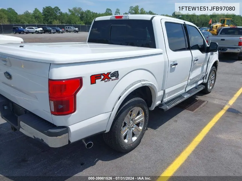 1FTEW1E51JFB97080 2018 Ford F-150 Lariat