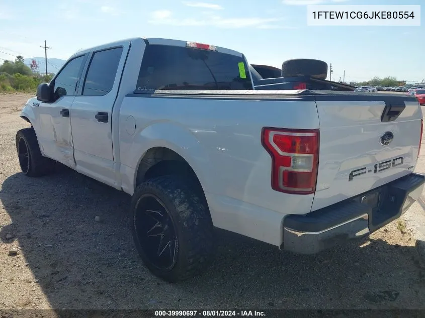 2018 Ford F-150 Xlt VIN: 1FTEW1CG6JKE80554 Lot: 39990697