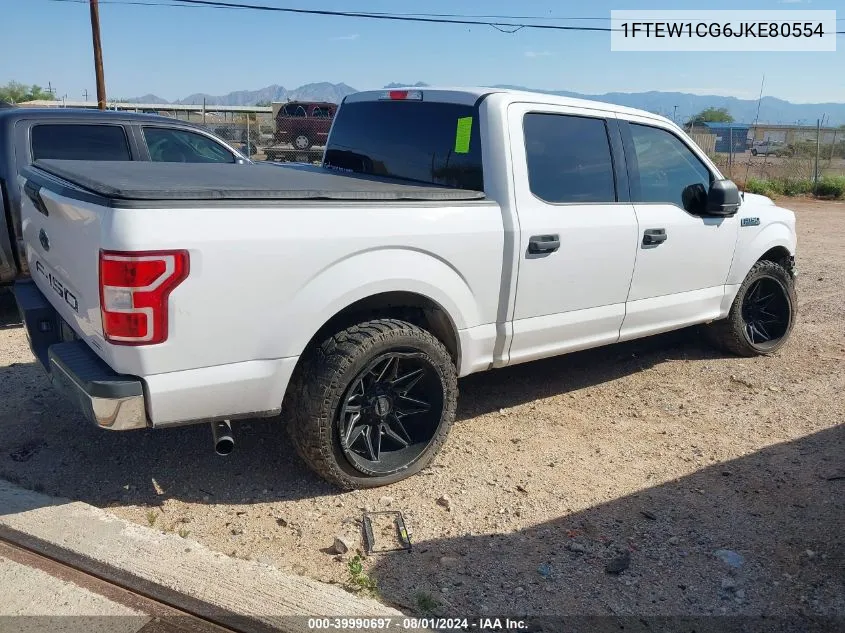 2018 Ford F-150 Xlt VIN: 1FTEW1CG6JKE80554 Lot: 39990697