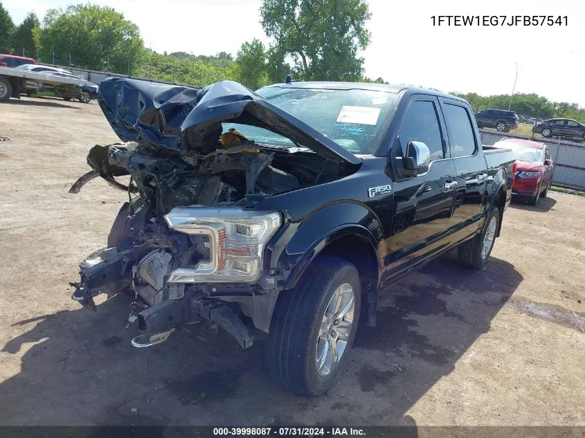 1FTEW1EG7JFB57541 2018 Ford F-150 Platinum