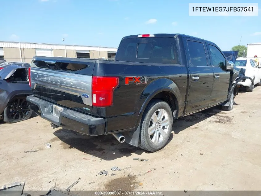 1FTEW1EG7JFB57541 2018 Ford F-150 Platinum