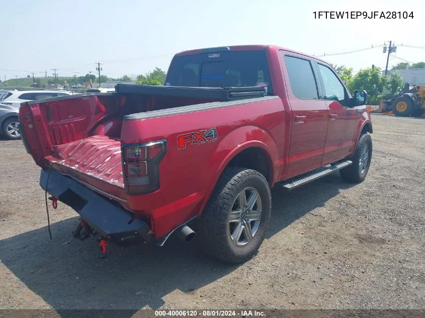 2018 Ford F-150 Xlt VIN: 1FTEW1EP9JFA28104 Lot: 40006120