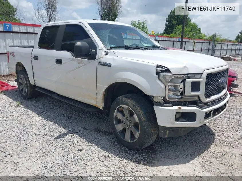 2018 Ford F-150 Xl VIN: 1FTEW1E51JKF11740 Lot: 40006208