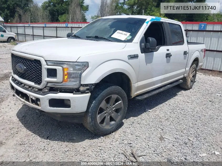 2018 Ford F-150 Xl VIN: 1FTEW1E51JKF11740 Lot: 40006208