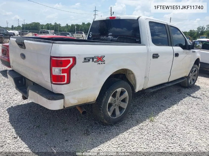 2018 Ford F-150 Xl VIN: 1FTEW1E51JKF11740 Lot: 40006208