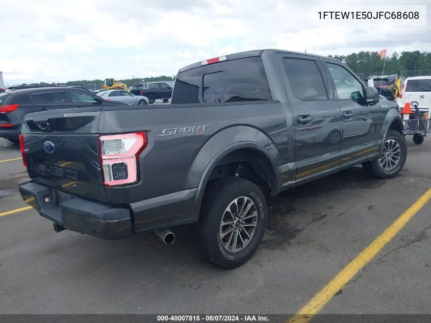 2018 Ford F-150 Lariat VIN: 1FTEW1E50JFC68608 Lot: 40007815