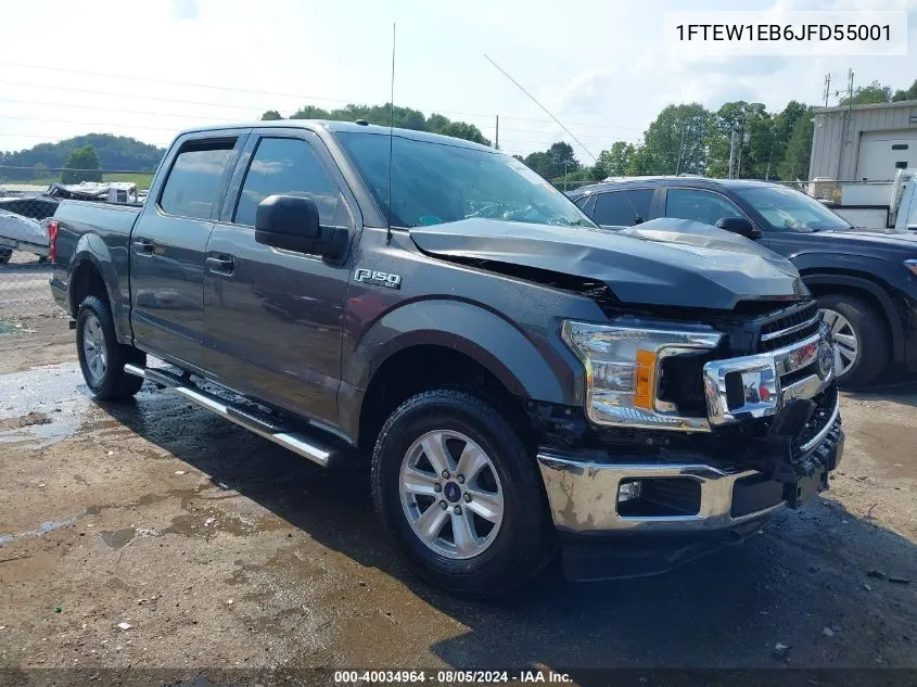 2018 Ford F-150 Xlt VIN: 1FTEW1EB6JFD55001 Lot: 40034964