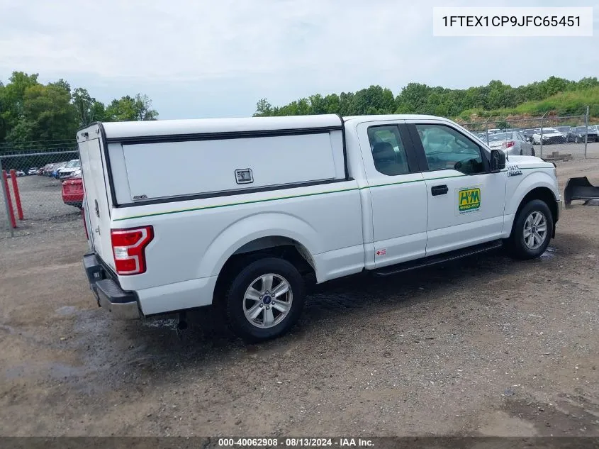 2018 Ford F-150 Xl VIN: 1FTEX1CP9JFC65451 Lot: 40062908