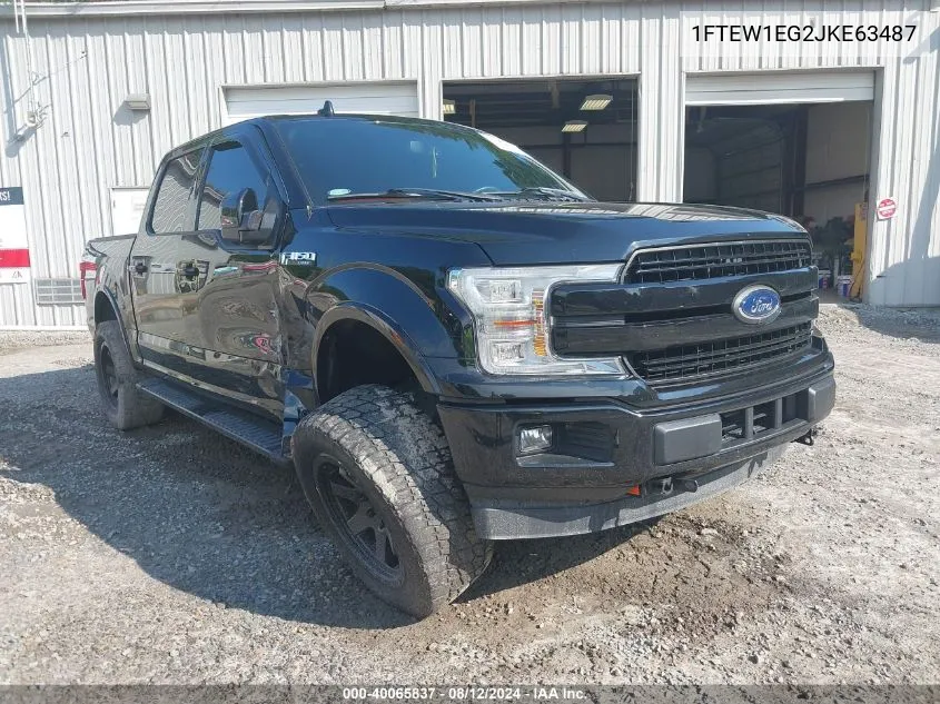 1FTEW1EG2JKE63487 2018 Ford F-150 Lariat