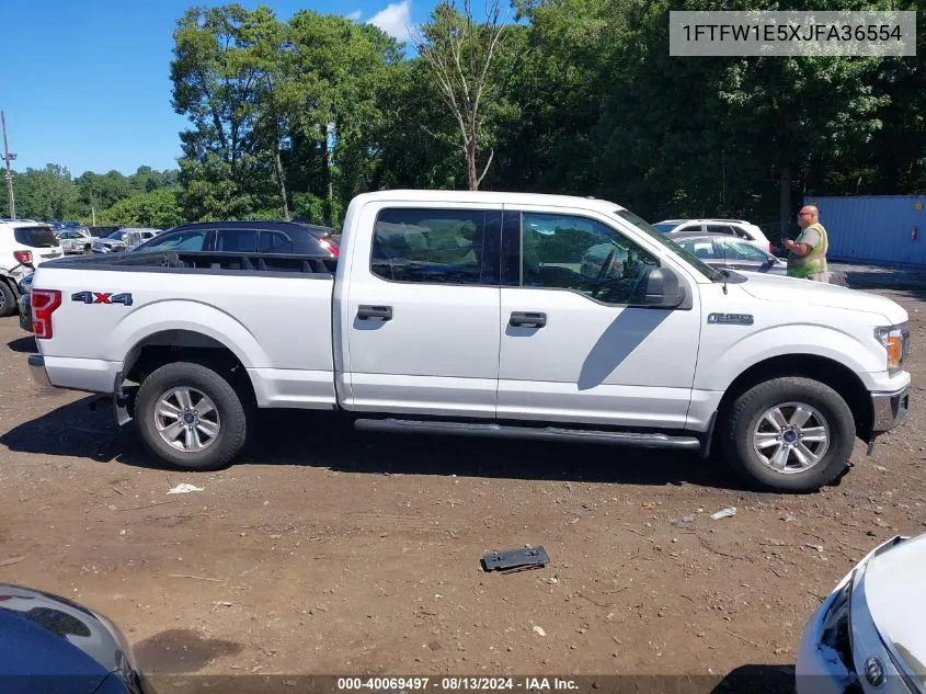 2018 Ford F-150 Xlt VIN: 1FTFW1E5XJFA36554 Lot: 40069497