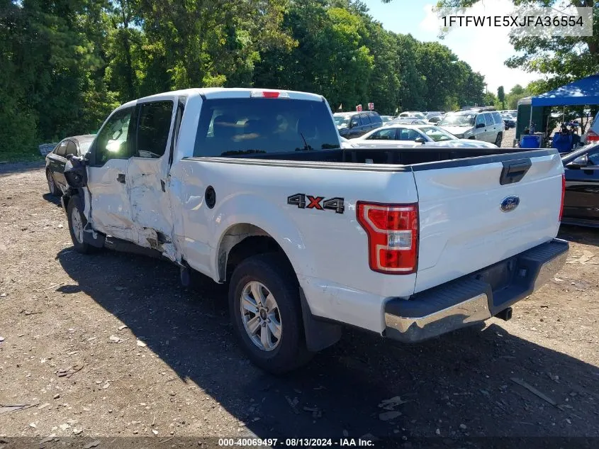 2018 Ford F-150 Xlt VIN: 1FTFW1E5XJFA36554 Lot: 40069497