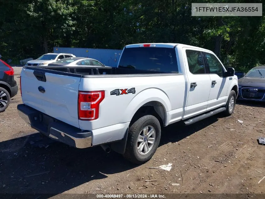 1FTFW1E5XJFA36554 2018 Ford F-150 Xlt