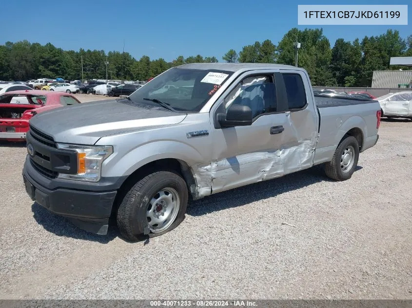 2018 Ford F-150 Xl VIN: 1FTEX1CB7JKD61199 Lot: 40071233