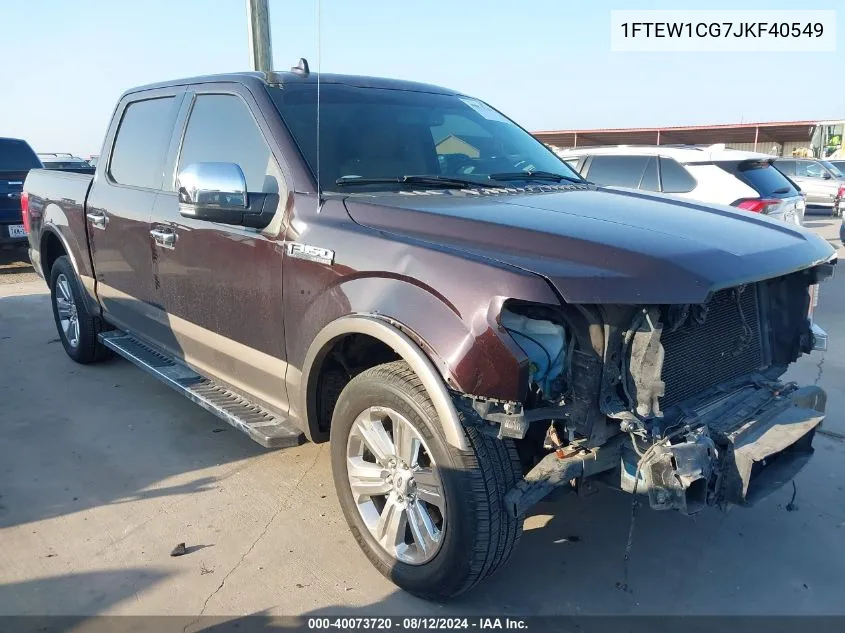 1FTEW1CG7JKF40549 2018 Ford F150 Supercrew