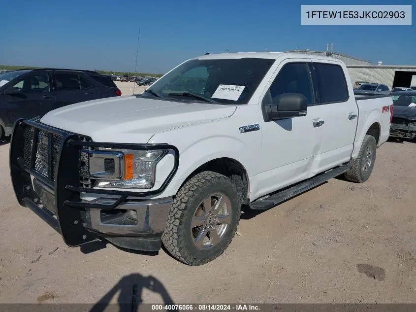 2018 Ford F-150 Xlt VIN: 1FTEW1E53JKC02903 Lot: 40076056