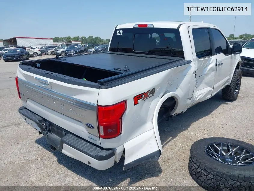 1FTEW1EG8JFC62914 2018 Ford F-150 Platinum