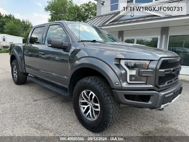 2018 Ford F-150 Raptor VIN: 1FTFW1RGXJFC90731 Lot: 40085566