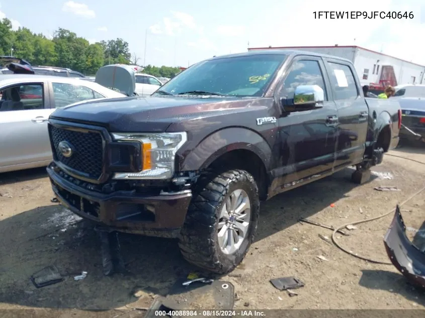 2018 Ford F-150 Xl VIN: 1FTEW1EP9JFC40646 Lot: 40088984