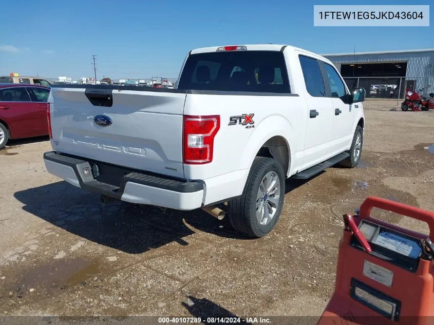 2018 Ford F-150 Xl VIN: 1FTEW1EG5JKD43604 Lot: 40107289