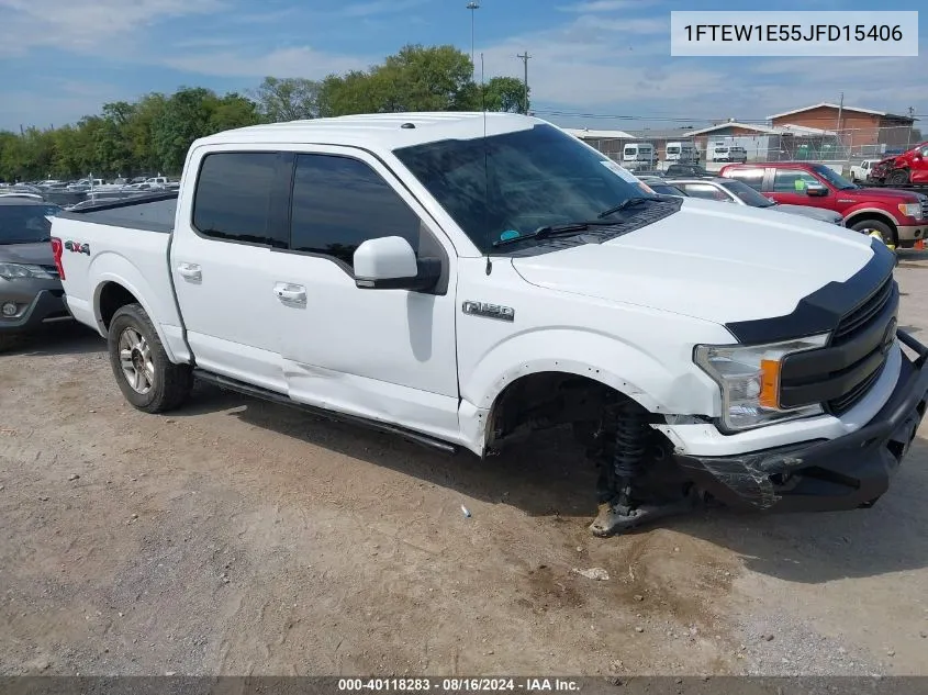 2018 Ford F-150 Lariat VIN: 1FTEW1E55JFD15406 Lot: 40118283