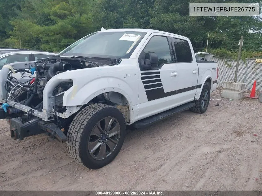 2018 Ford F-150 Xlt VIN: 1FTEW1EP8JFE26775 Lot: 40129006