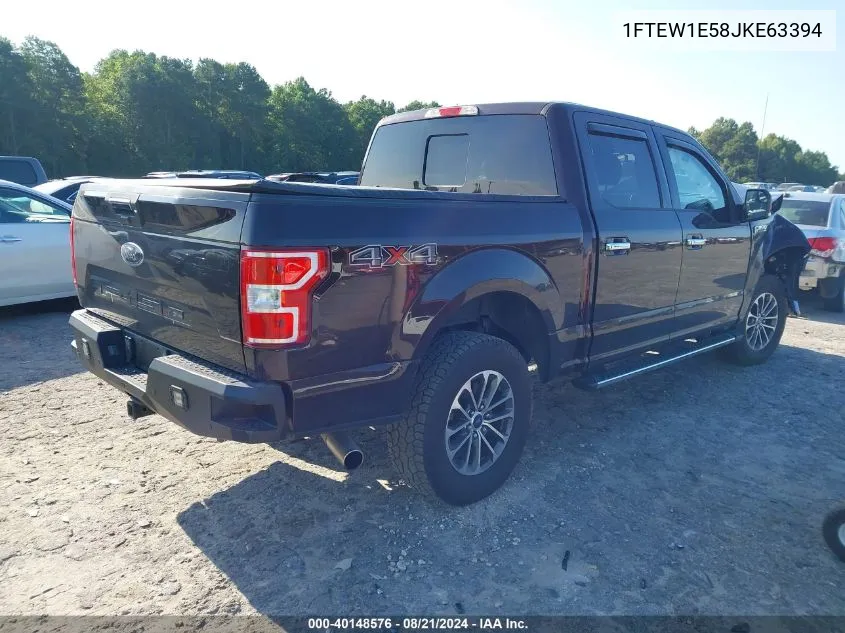 1FTEW1E58JKE63394 2018 Ford F150 Supercrew