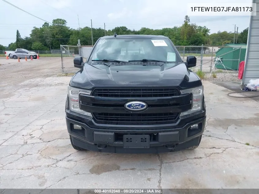 1FTEW1EG7JFA81173 2018 Ford F-150 Lariat