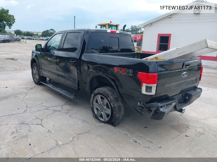 1FTEW1EG7JFA81173 2018 Ford F-150 Lariat