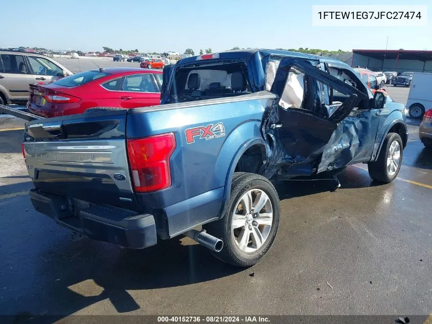 1FTEW1EG7JFC27474 2018 Ford F150 Supercrew