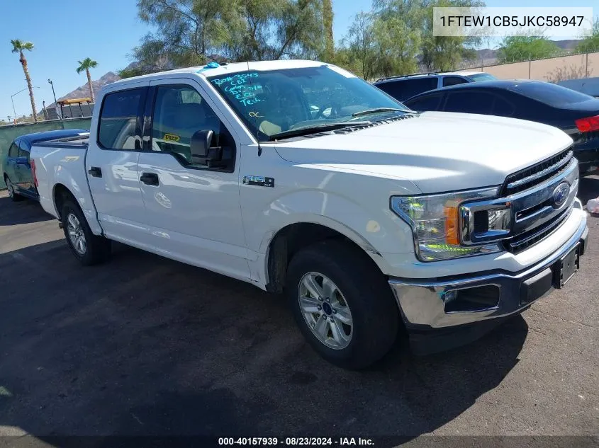 2018 Ford F-150 Xlt VIN: 1FTEW1CB5JKC58947 Lot: 40157939