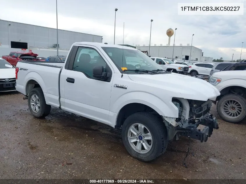 2018 Ford F-150 Xl VIN: 1FTMF1CB3JKC50227 Lot: 40177969