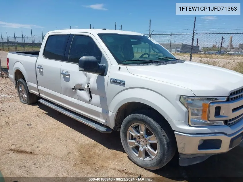 2018 Ford F-150 Xlt VIN: 1FTEW1CP1JFD71363 Lot: 40180940