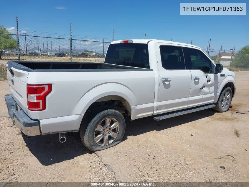 2018 Ford F-150 Xlt VIN: 1FTEW1CP1JFD71363 Lot: 40180940