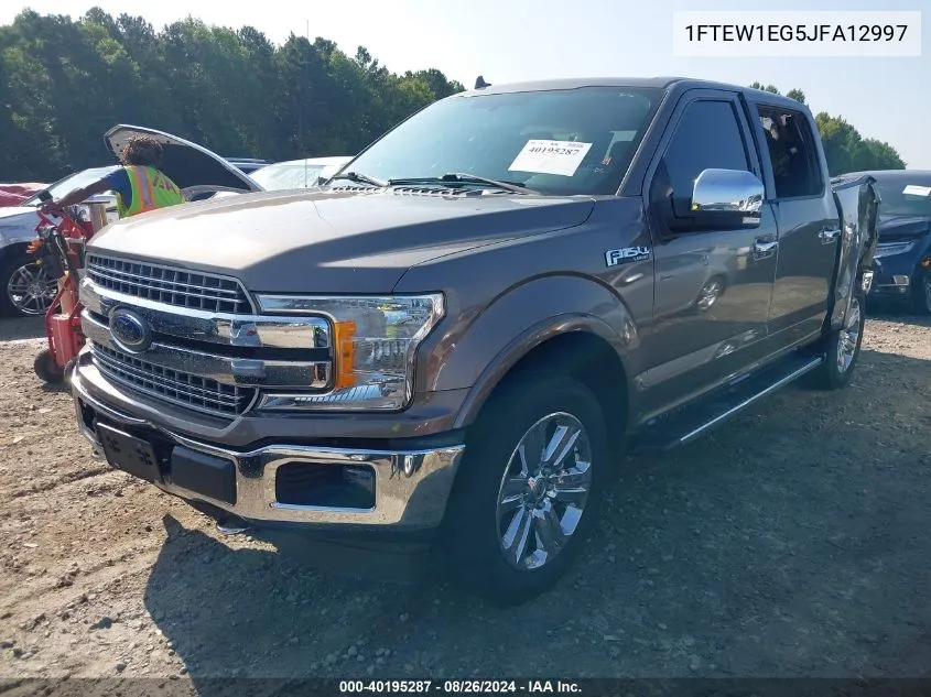 1FTEW1EG5JFA12997 2018 Ford F-150 Lariat