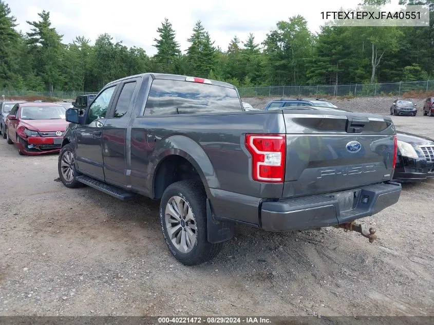 2018 Ford F-150 Xl VIN: 1FTEX1EPXJFA40551 Lot: 40221472